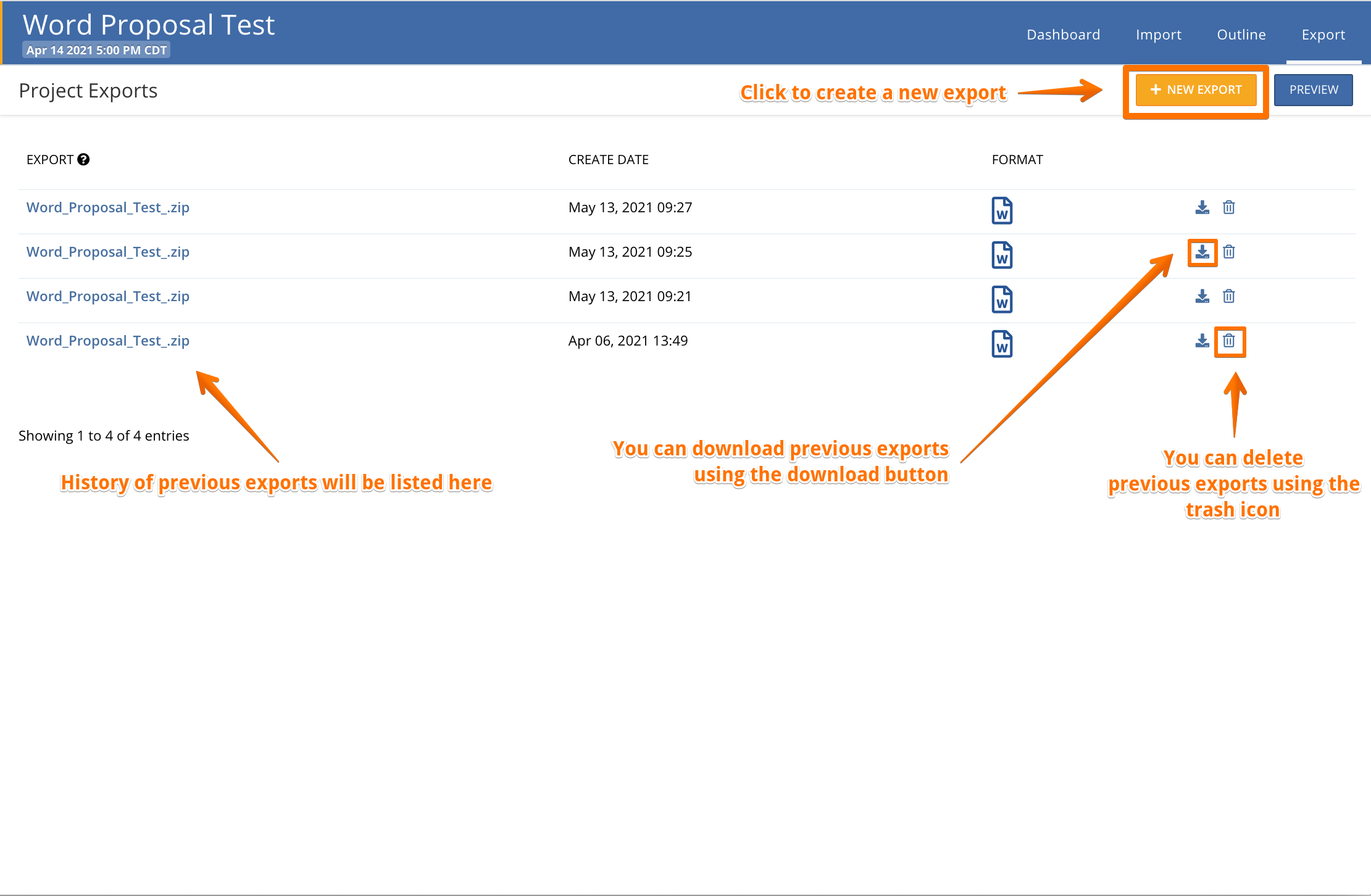 how-do-i-export-my-proposal-rfp360