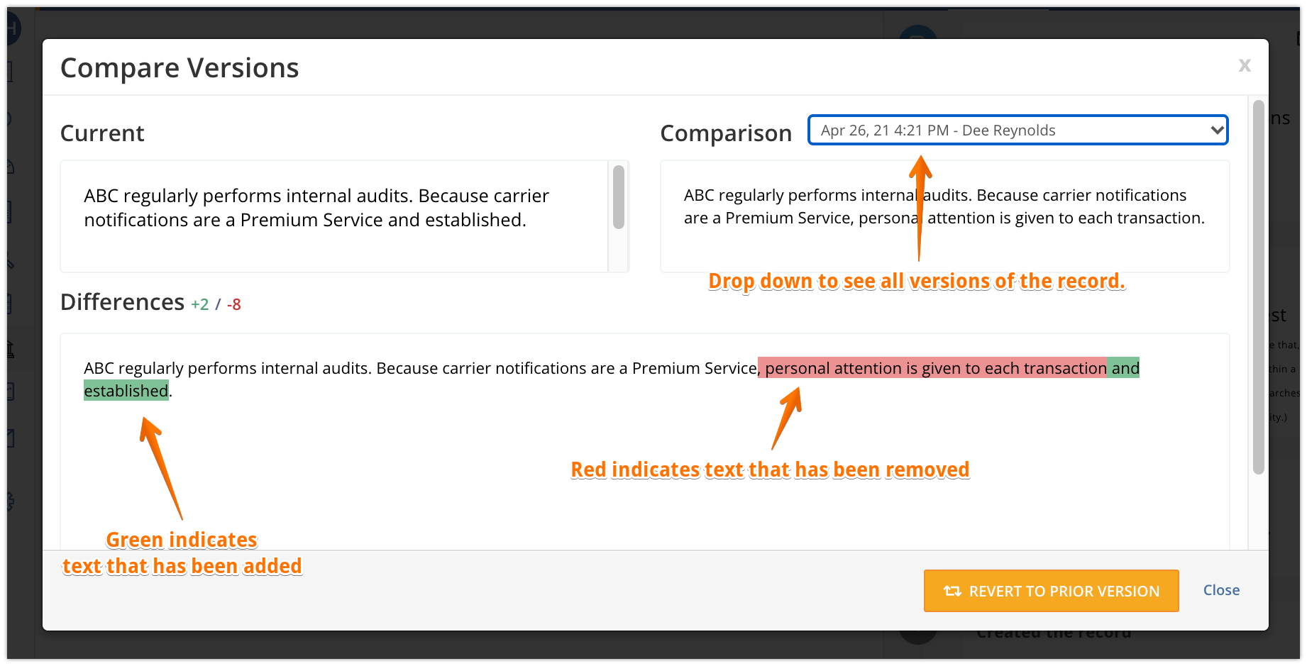 How Can I Track And Revert Changes In The Knowledge Library Rfp360